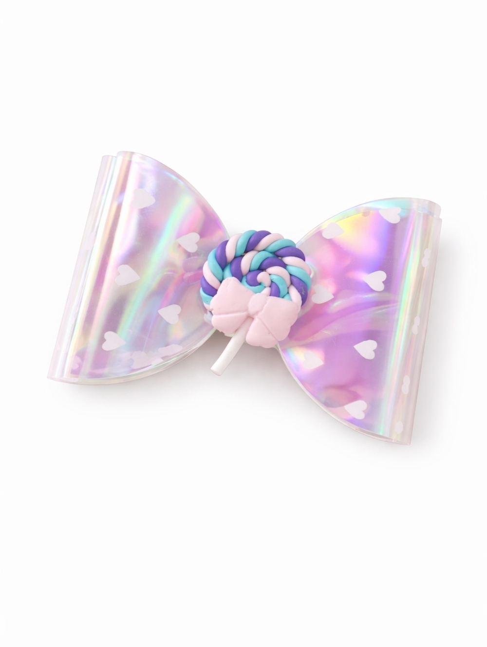 Holographic Lollipop candy bow kids girl kawaii barbiecore
